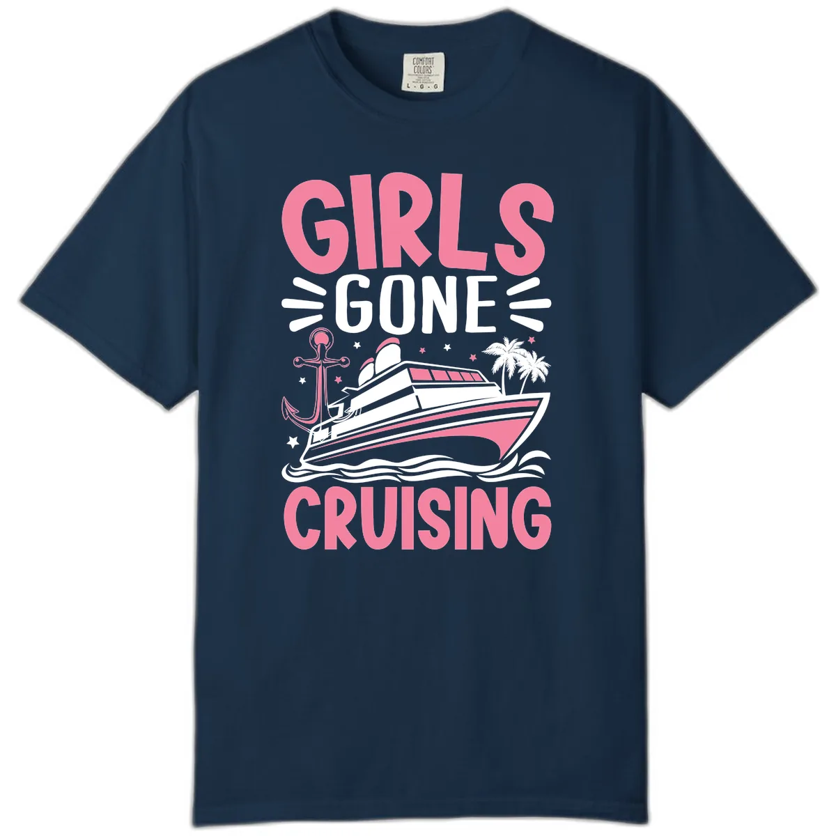 Girls Gone Cruising Comfort Color in True Navy