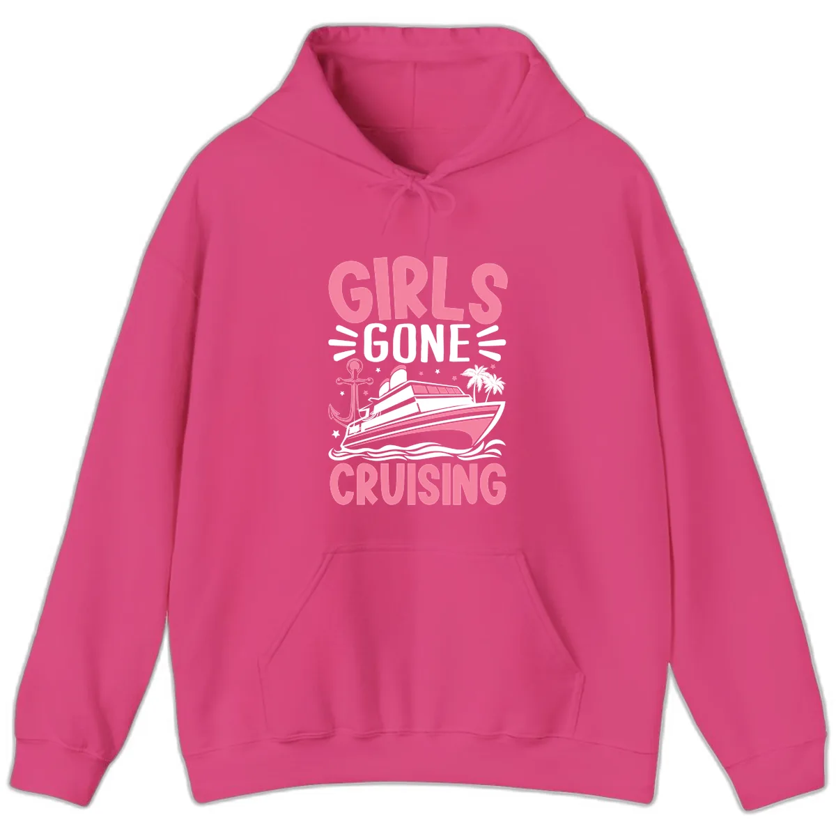 Girls Gone Cruising Hoodie in Heliconia