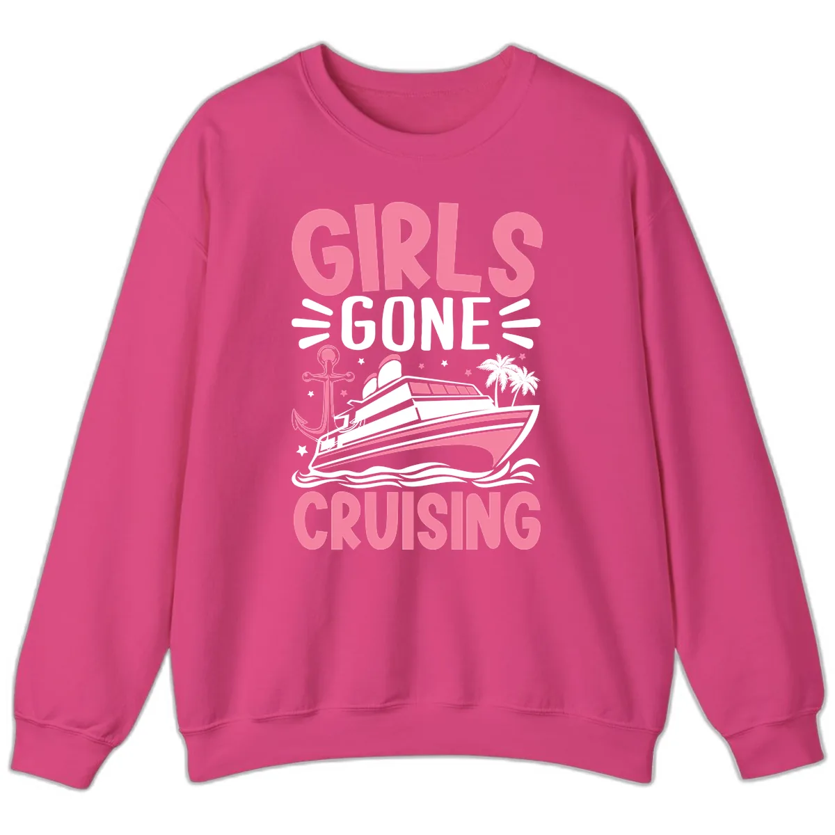 Girls Gone Cruising Sweatshirt in Heliconia