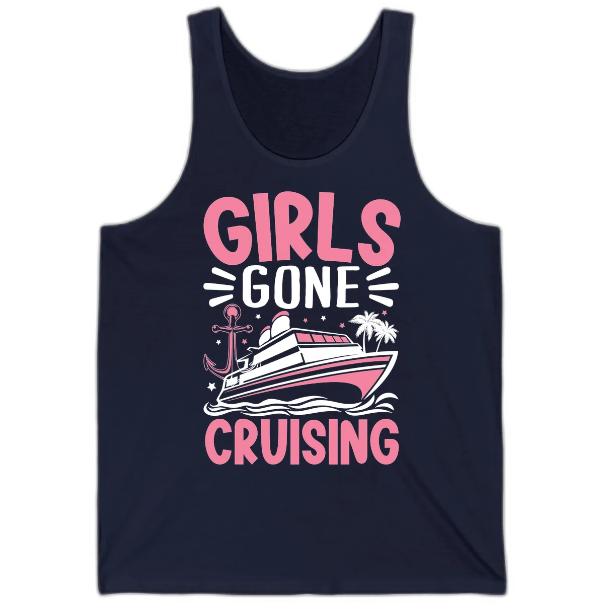 Girls Gone Cruising Tank in Navy