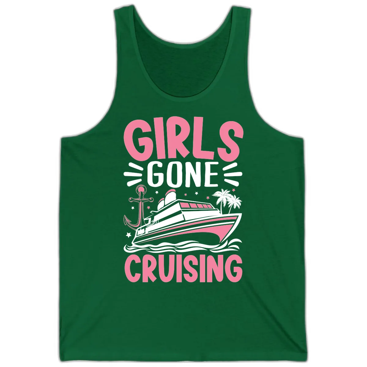 Girls Gone Cruising Tank in Kelly