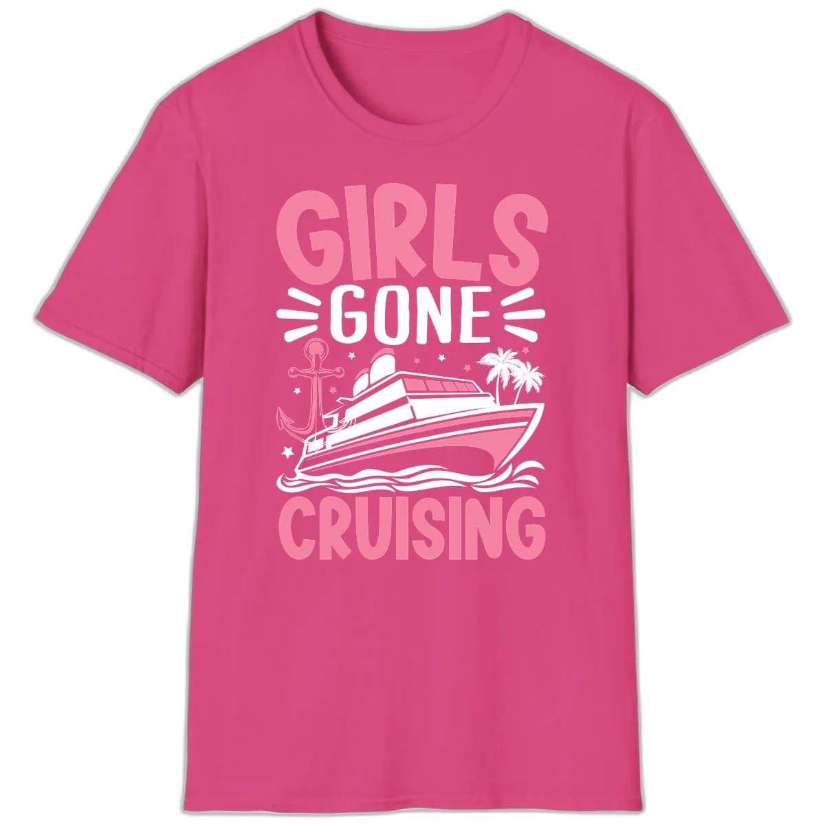 Girls Gone Cruising T-Shirt in Heliconia