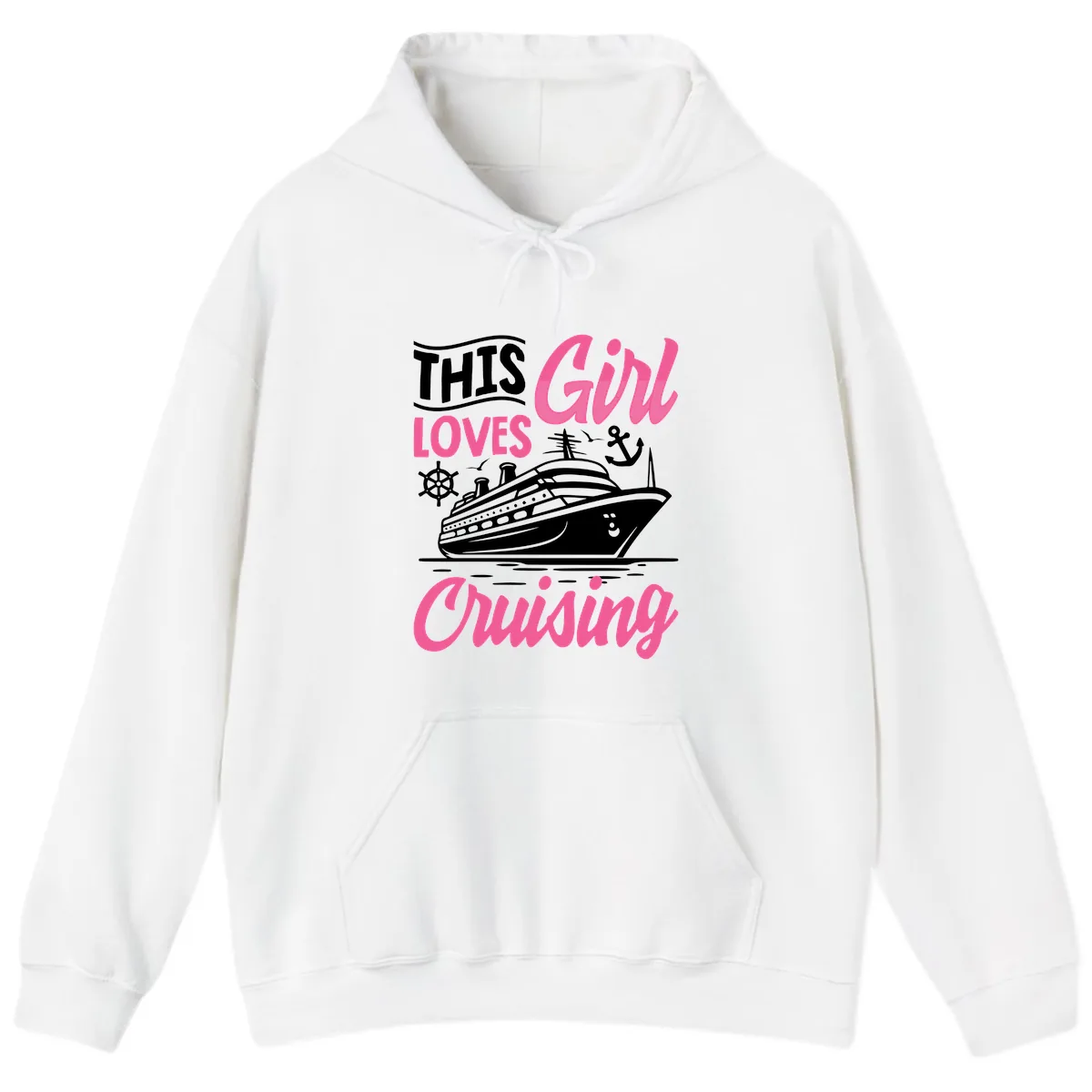 This Girl Loves Cruising Hoodie in White