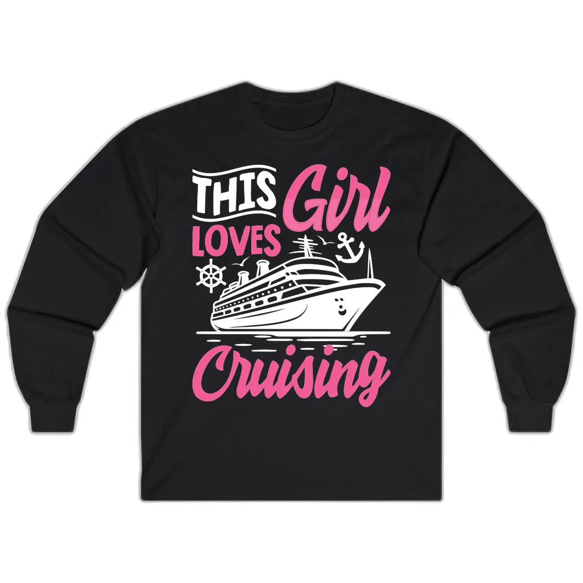This Girl Loves Cruising Long Sleeve in Black