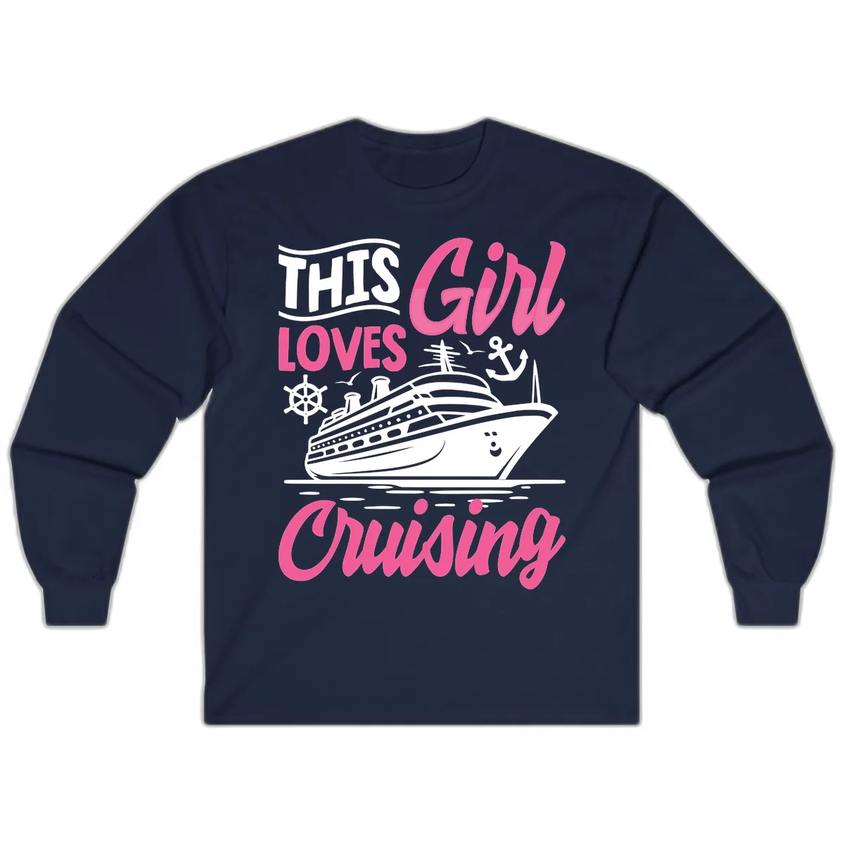 This Girl Loves Cruising Long Sleeve in Navy