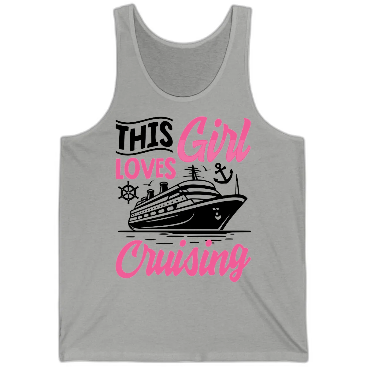 This Girl Loves Cruising Tank in Athletic Heather