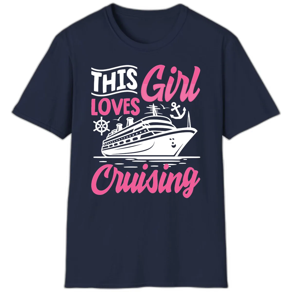 This Girl Loves Cruising T-Shirt in Navy