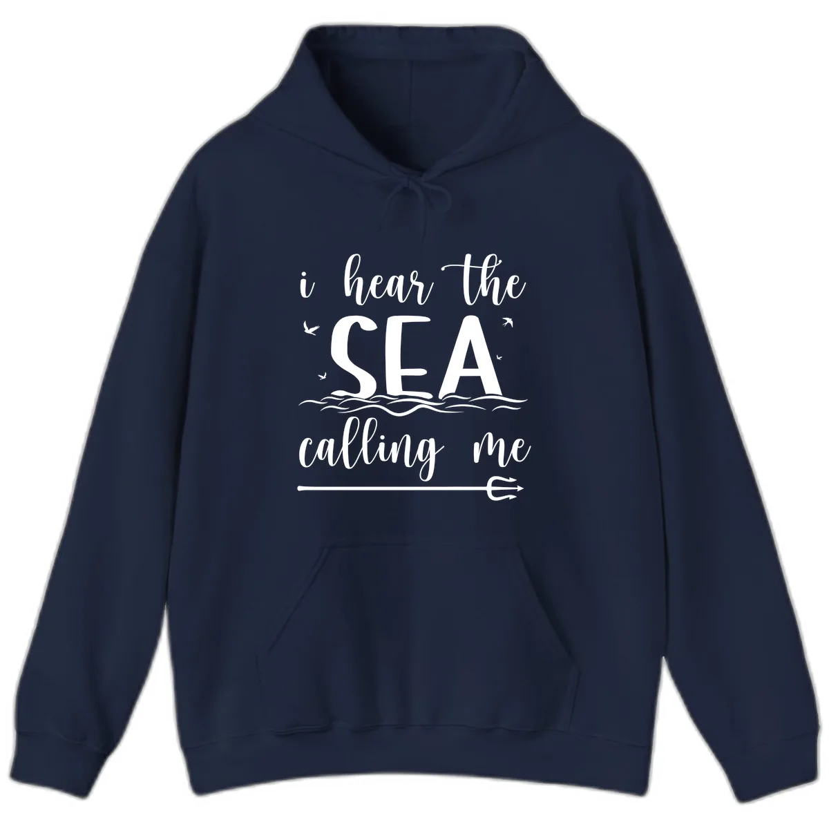 I Hear The Sea Calling Me Hoodie in Navy