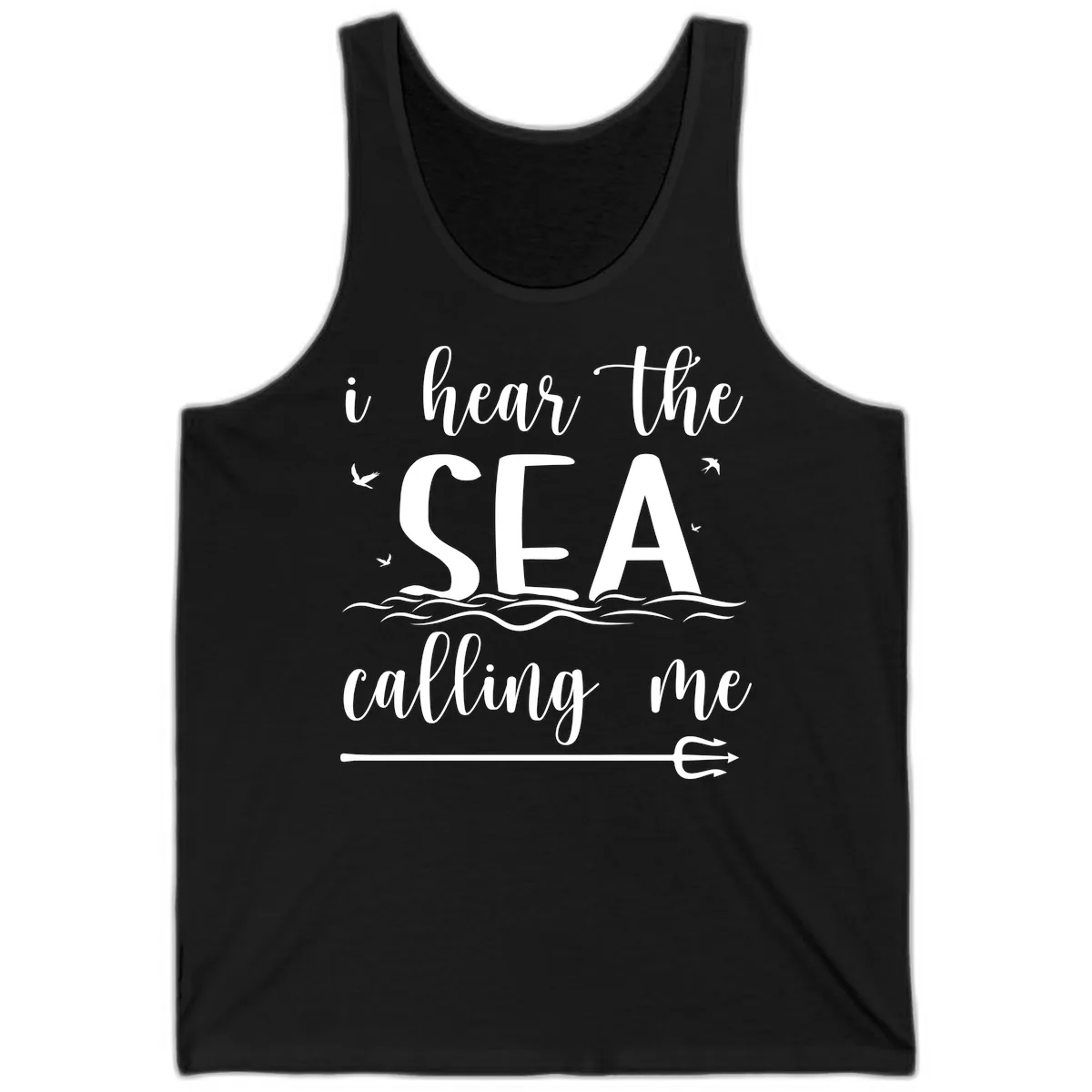 I Hear The Sea Calling Me Tank in Black