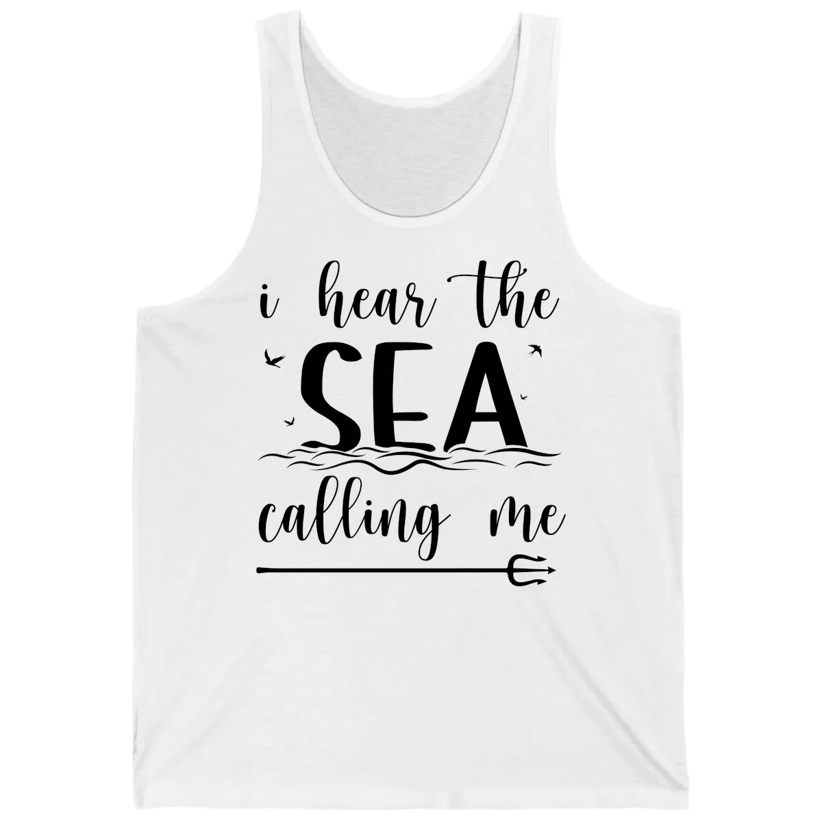 I Hear The Sea Calling Me Tank in White