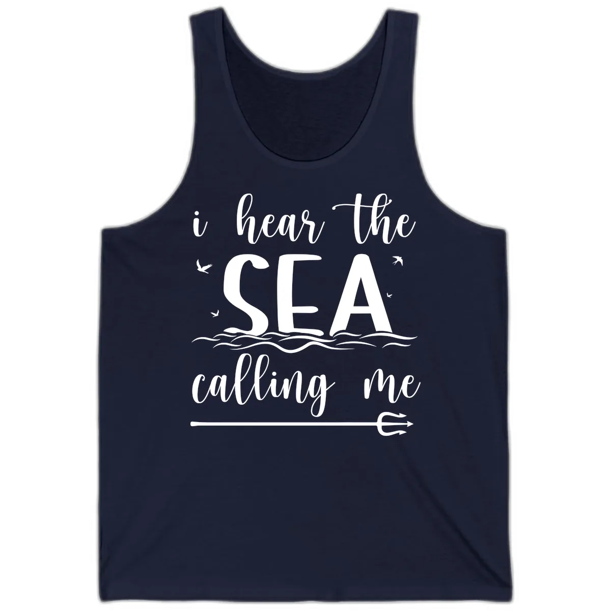 I Hear The Sea Calling Me Tank in Navy