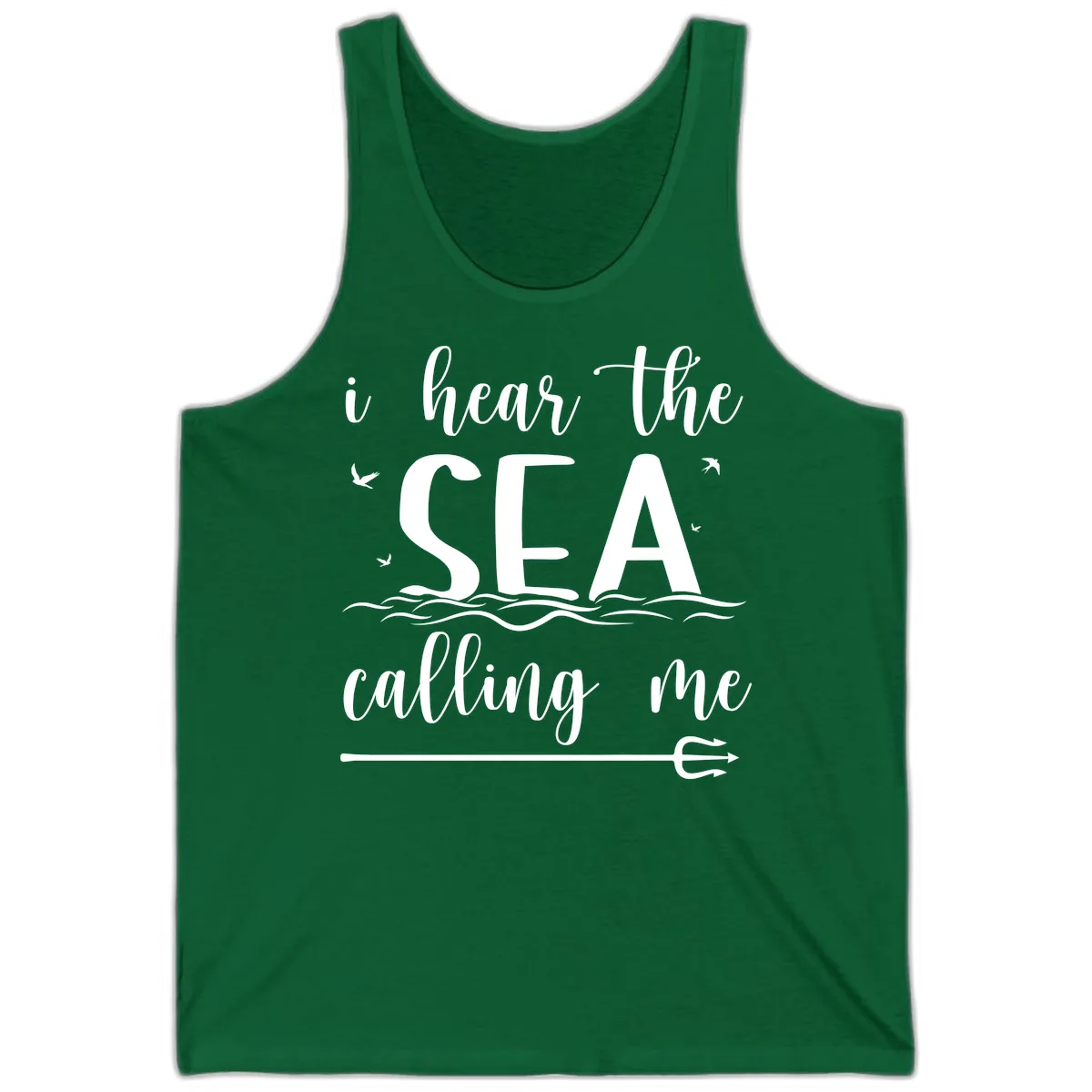 I Hear The Sea Calling Me Tank in Kelly
