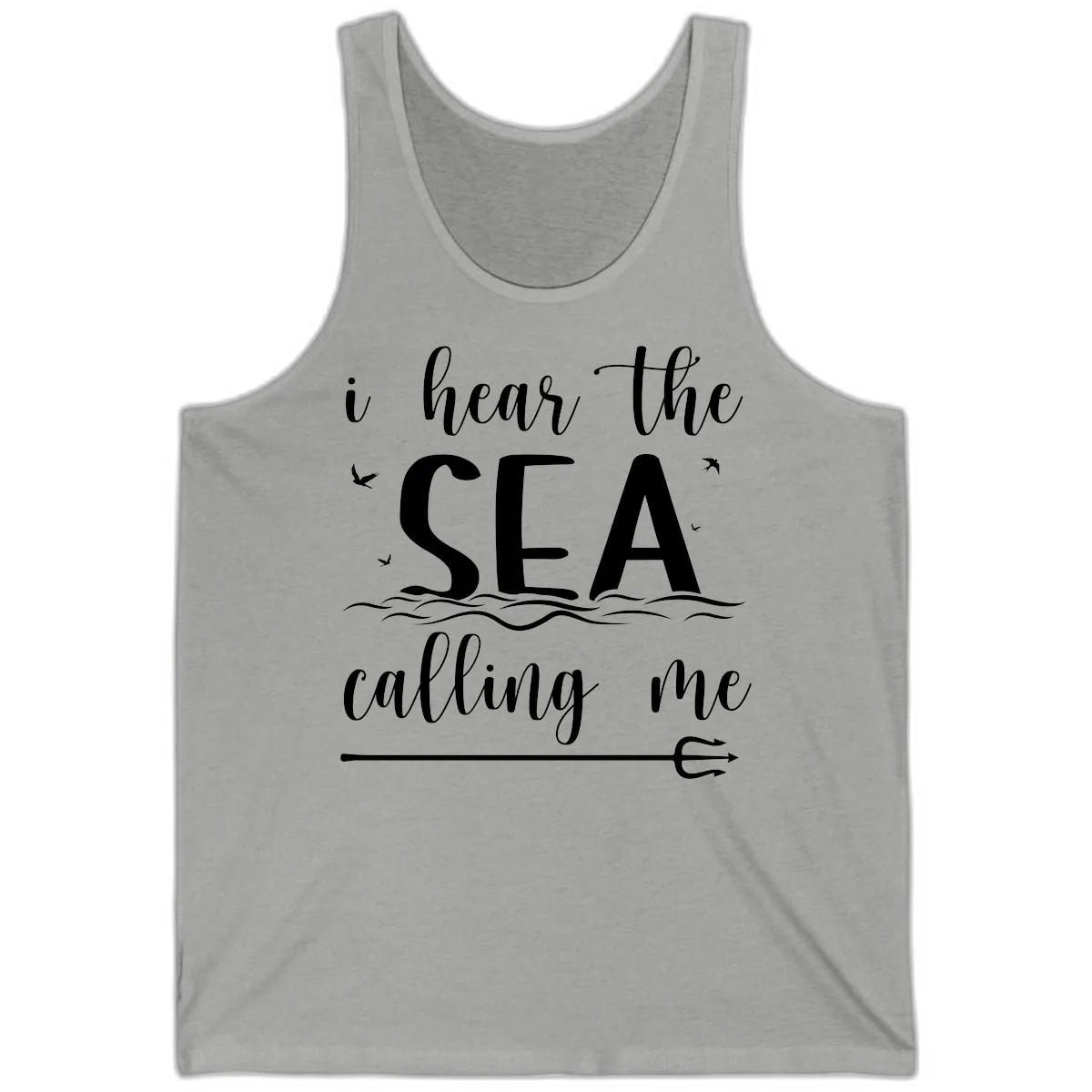 I Hear The Sea Calling Me Tank in Athletic Heather