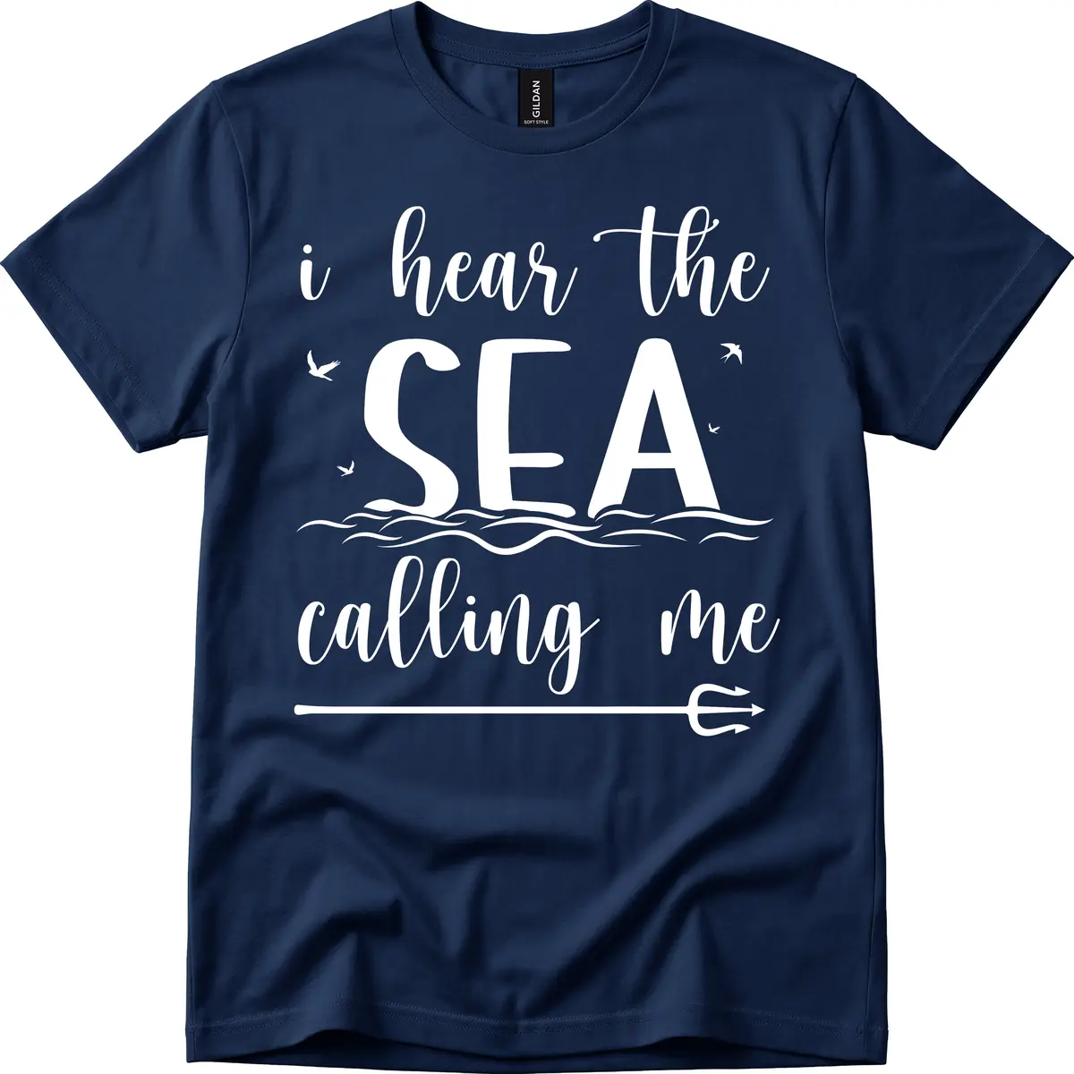 I Hear The Sea Calling Me T-Shirt in Navy