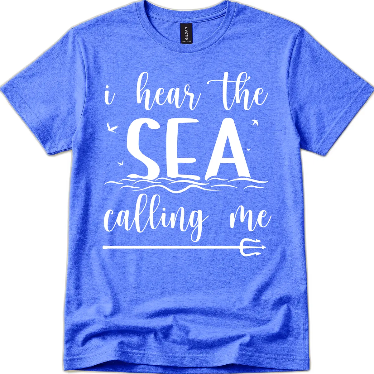 I Hear The Sea Calling Me T-Shirt in Heather Royal