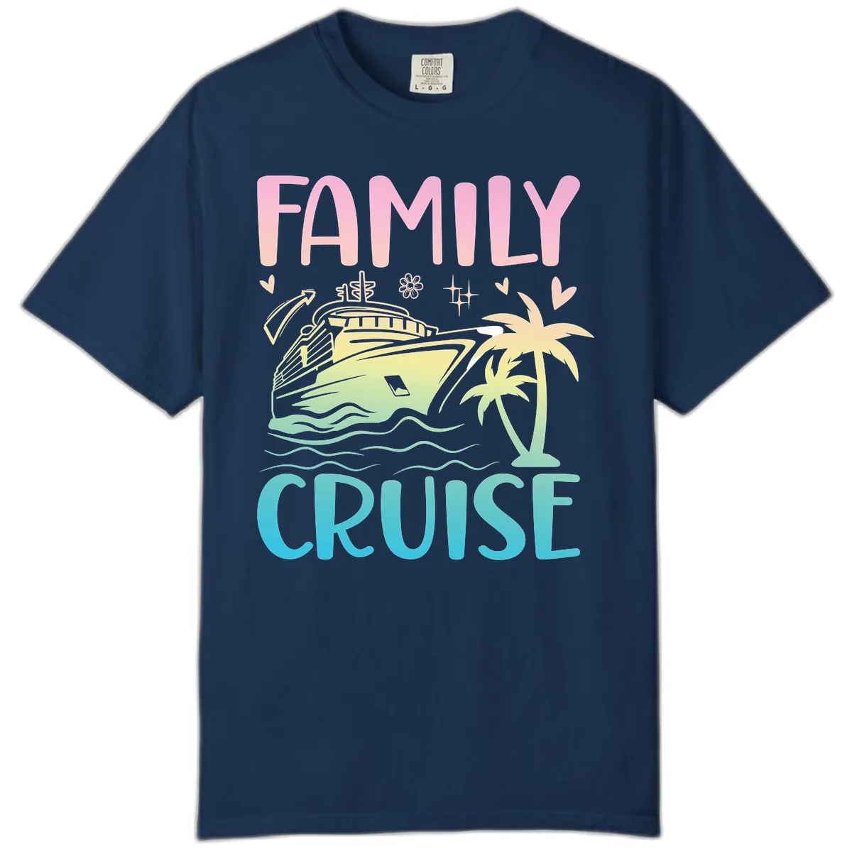 Family Cruise Vacation Comfort Color in Navy