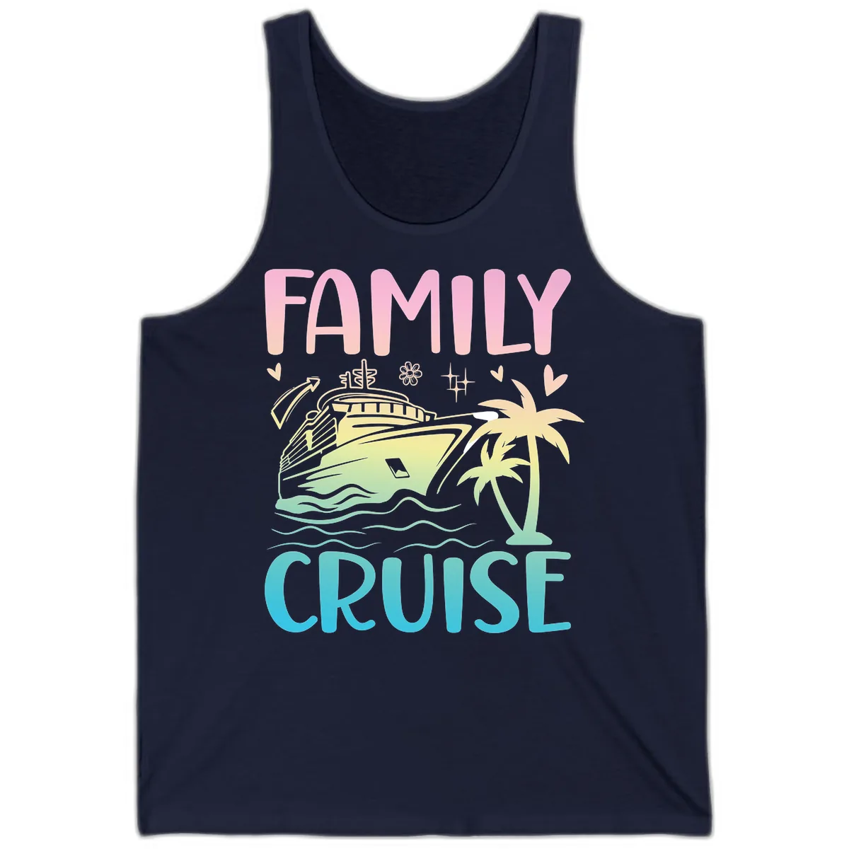 Family Cruise Vacation Tank in Navy