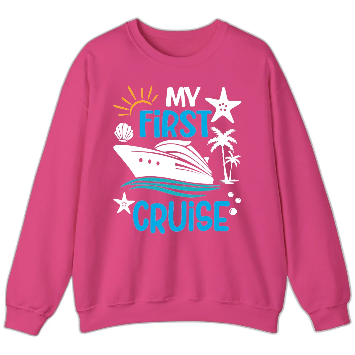 My First Cruise Sweatshirt in Heliconia