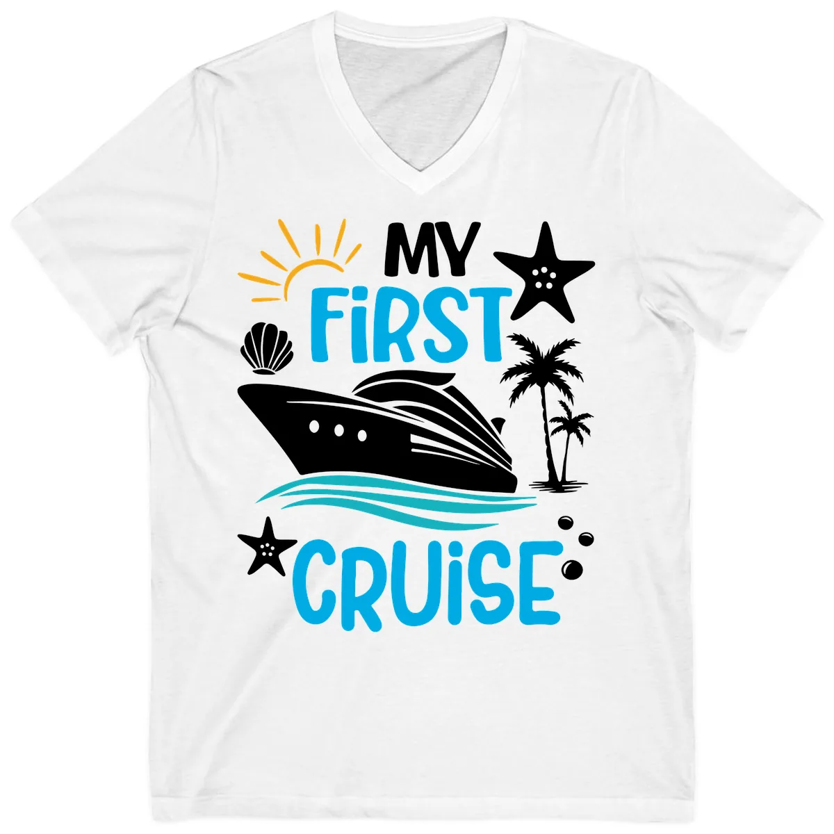 My First Cruise V-Neck in White