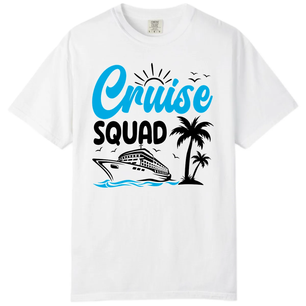 Cruise Squad Vacation Vibes Comfort Color in White