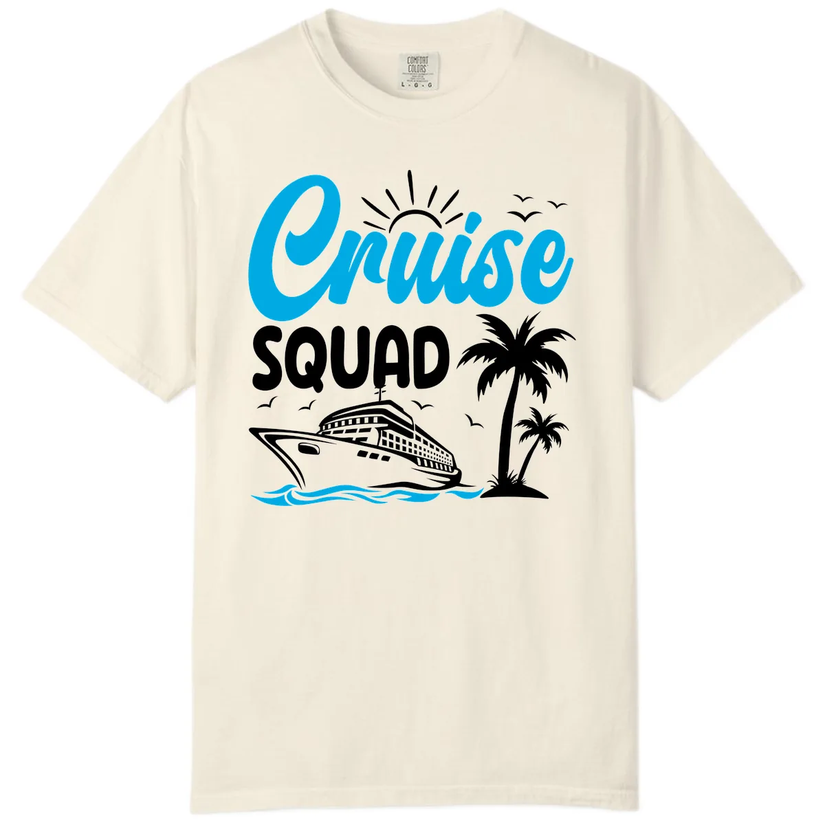 Cruise Squad Vacation Vibes Comfort Color in Ivory