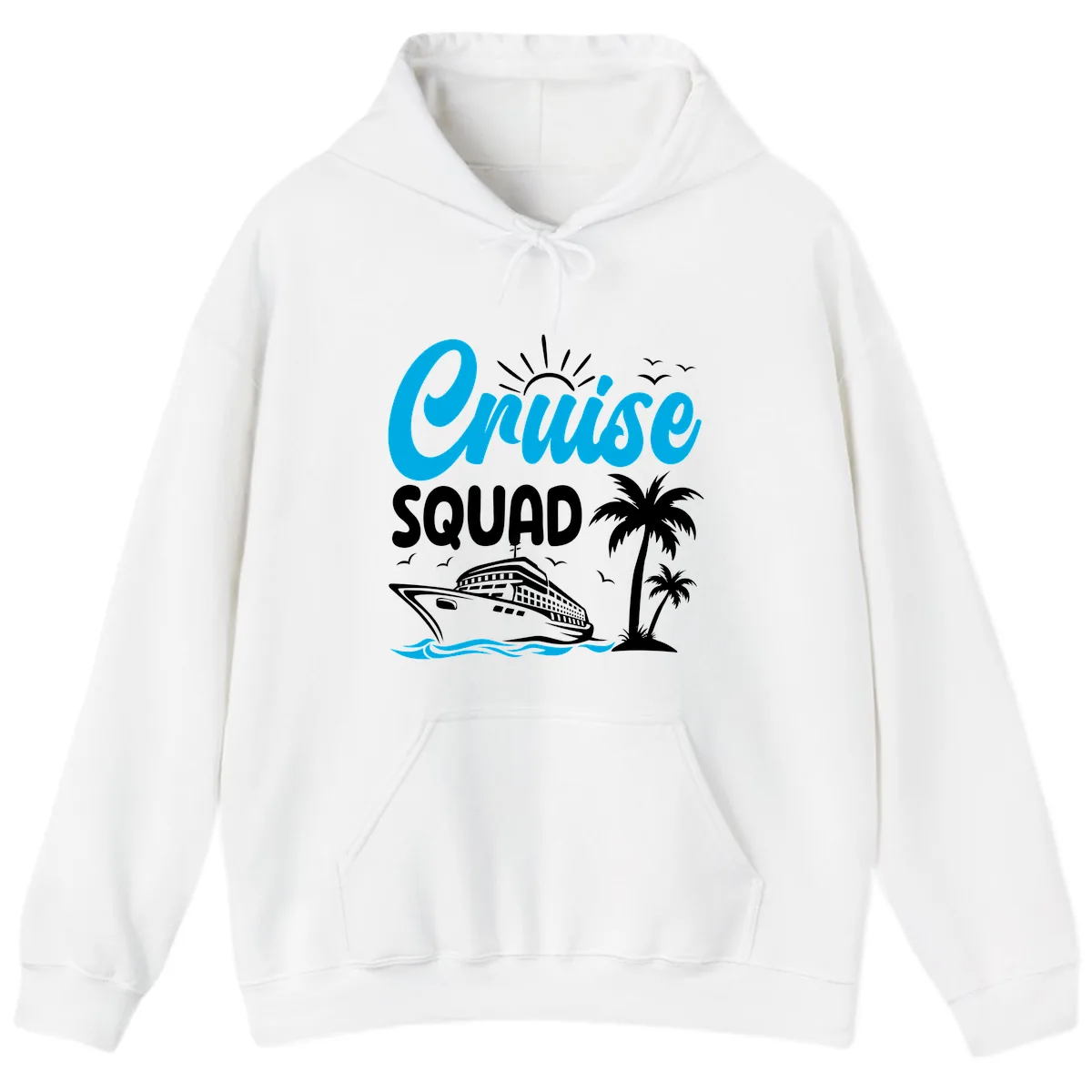 Cruise Squad Vacation Vibes Hoodie in White