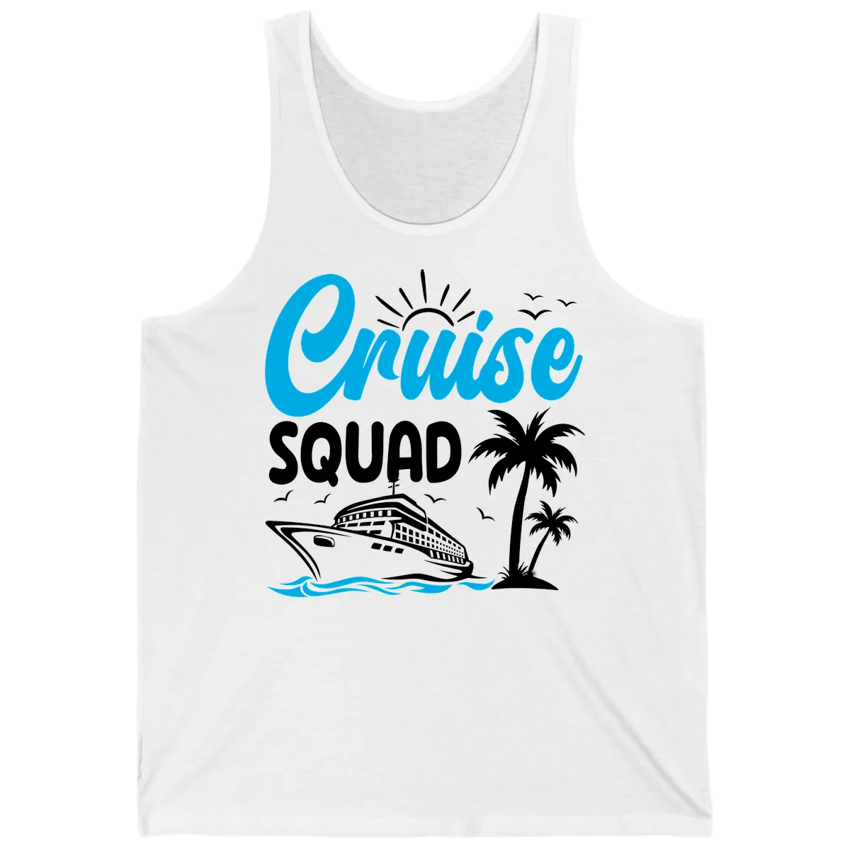 Cruise Squad Vacation Vibes Tank in White