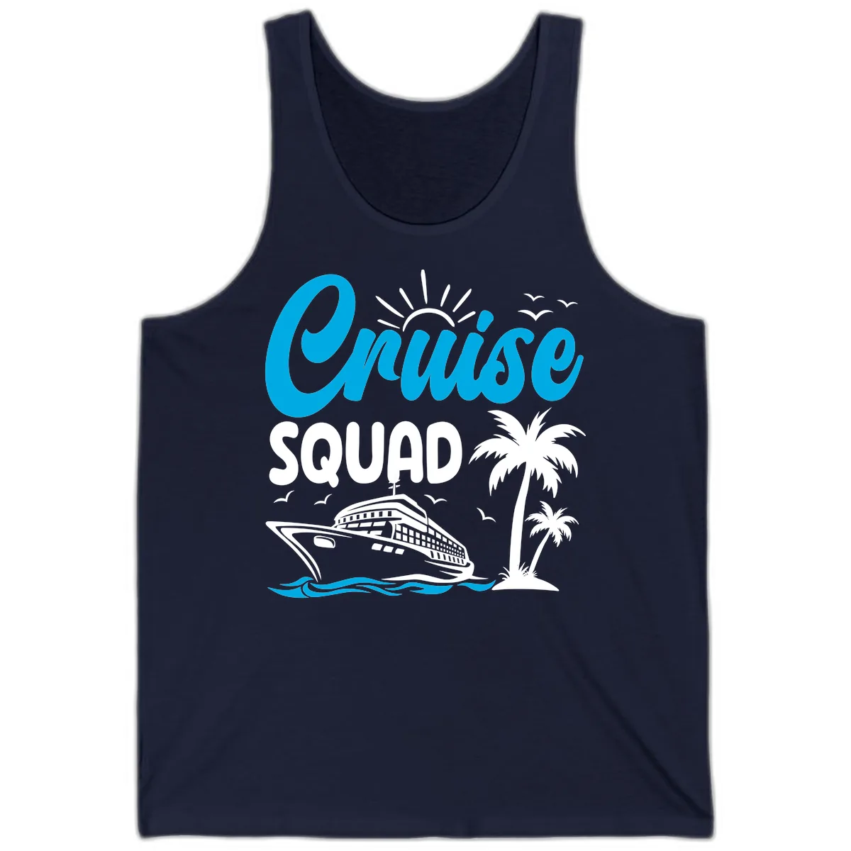 Cruise Squad Vacation Vibes Tank in Navy