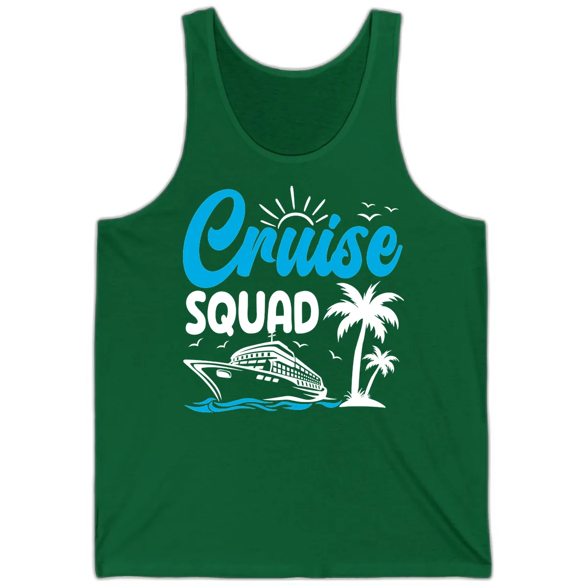Cruise Squad Vacation Vibes Tank in Kelly