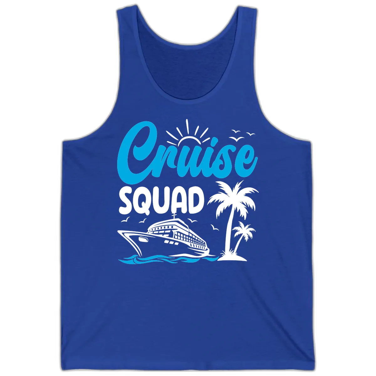 Cruise Squad Vacation Vibes Tank in True Royal