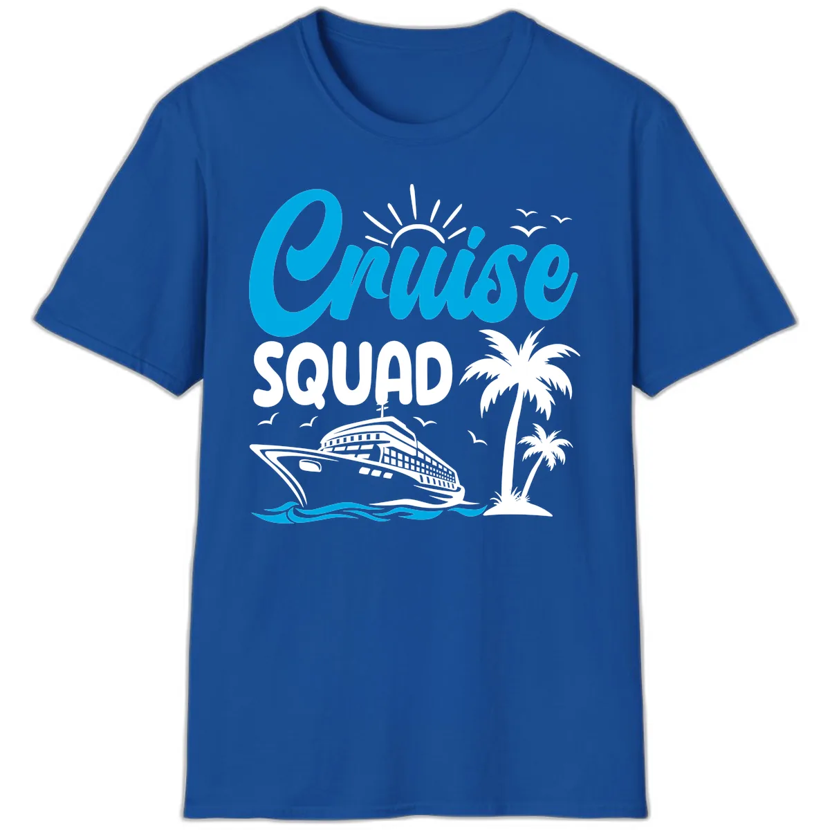 Cruise Squad Vacation Vibes T-Shirt in Royal