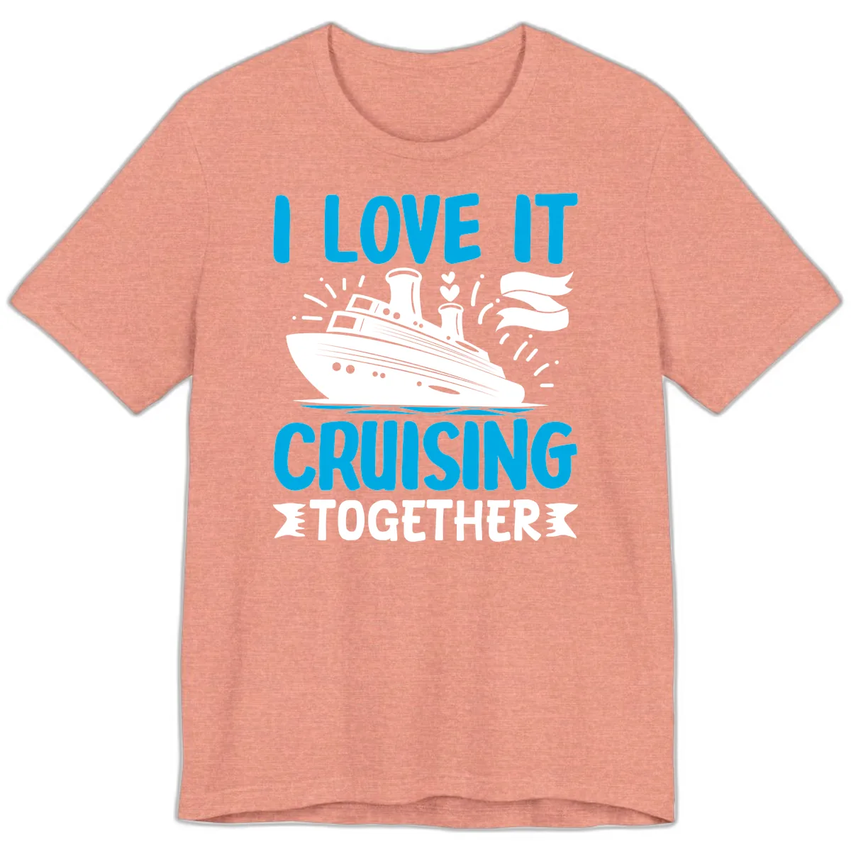 I Love It Cruising Together Premium T-Shirt in Heather Sunset
