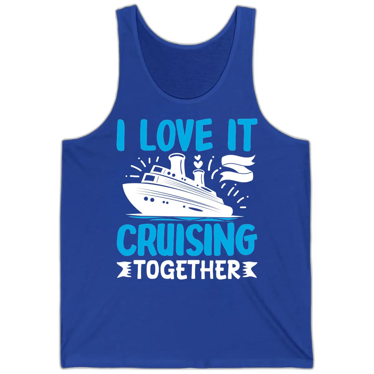 I Love It Cruising Together Tank in True Royal