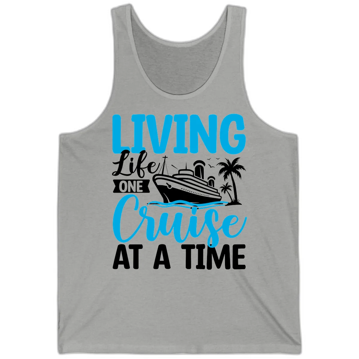 Living Life One Cruise At A Time Tank in Athletic Heather