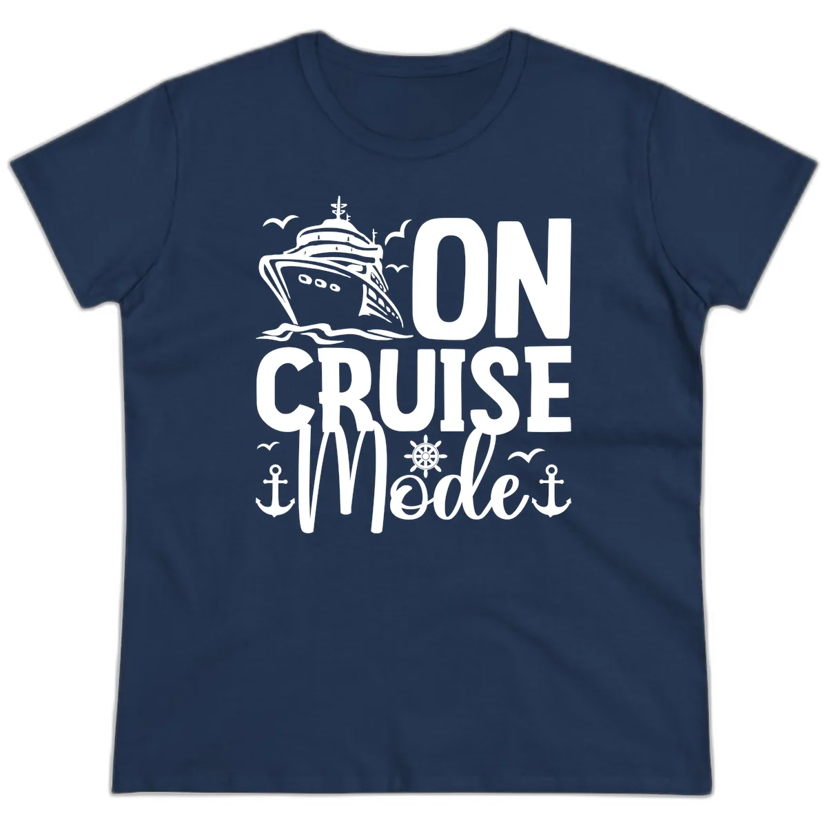 On Cruise Mode Ladies Tee in Navy