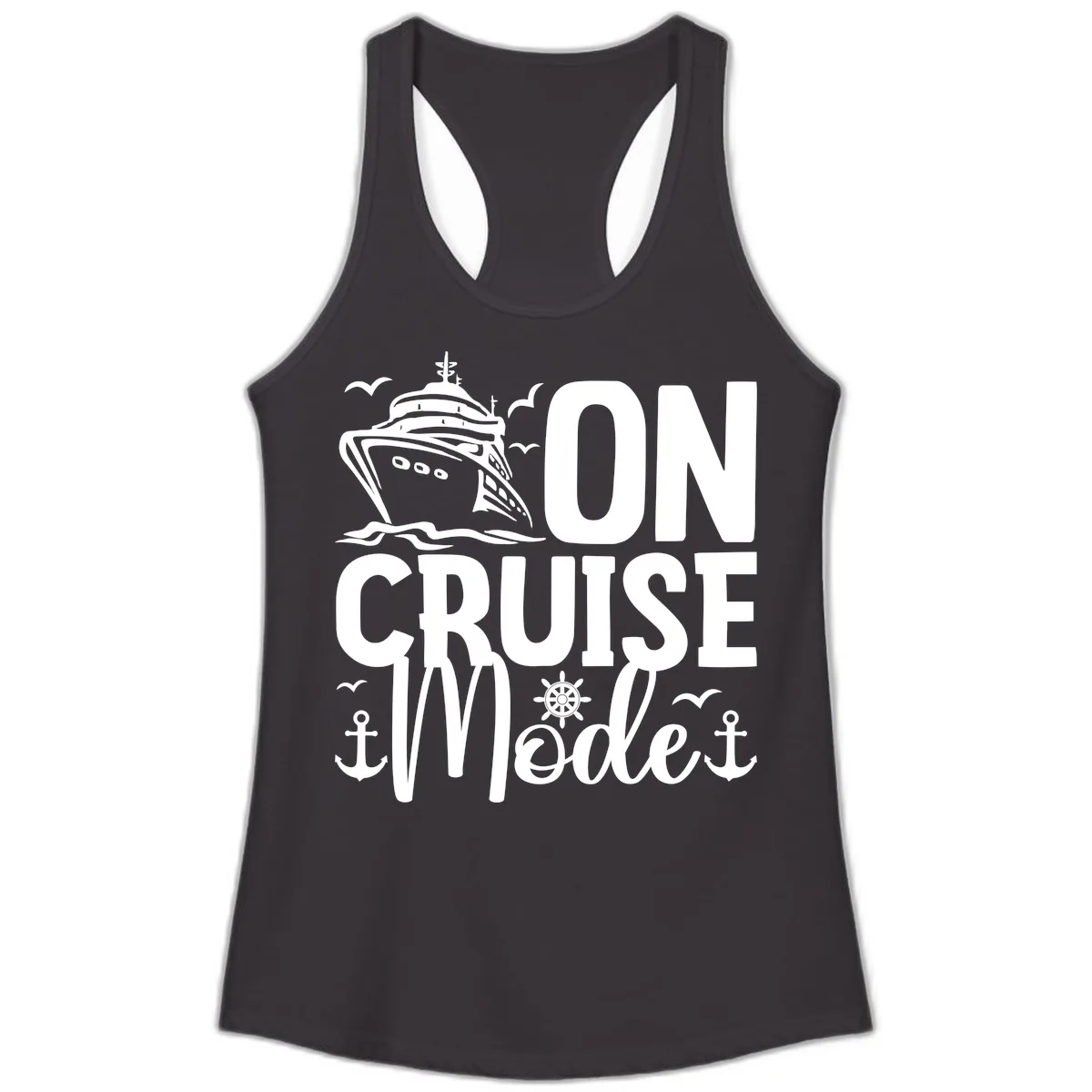 On Cruise Mode Ladies Tank in Black