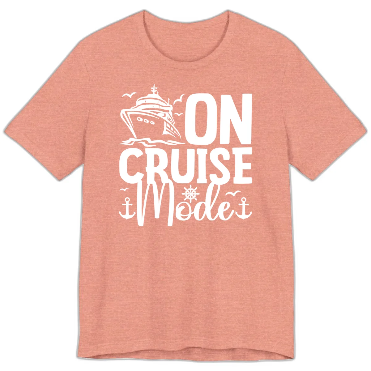 On Cruise Mode Premium T-Shirt in Heather Sunset