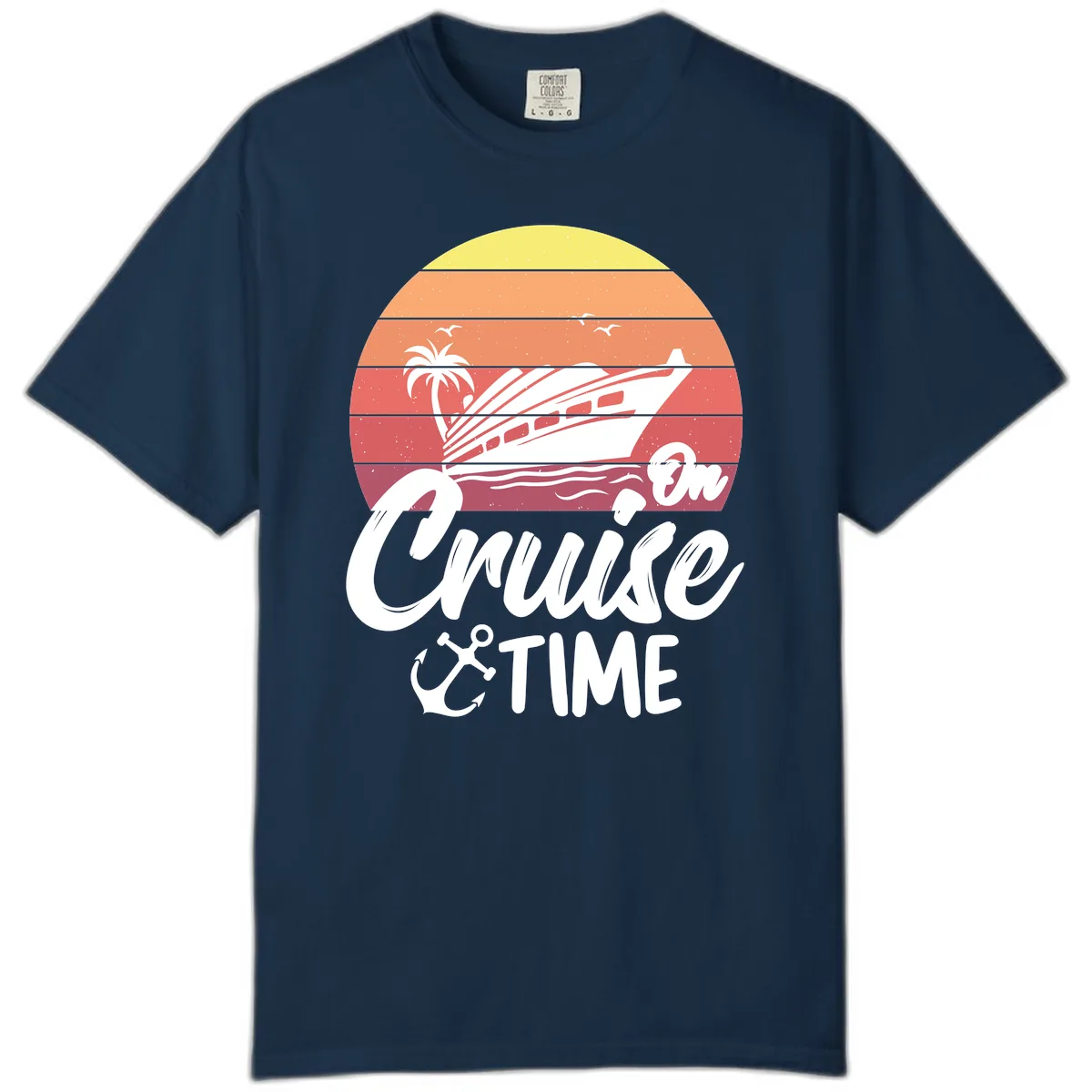 Cruise Time Sunset Vibes Comfort Color in True Navy