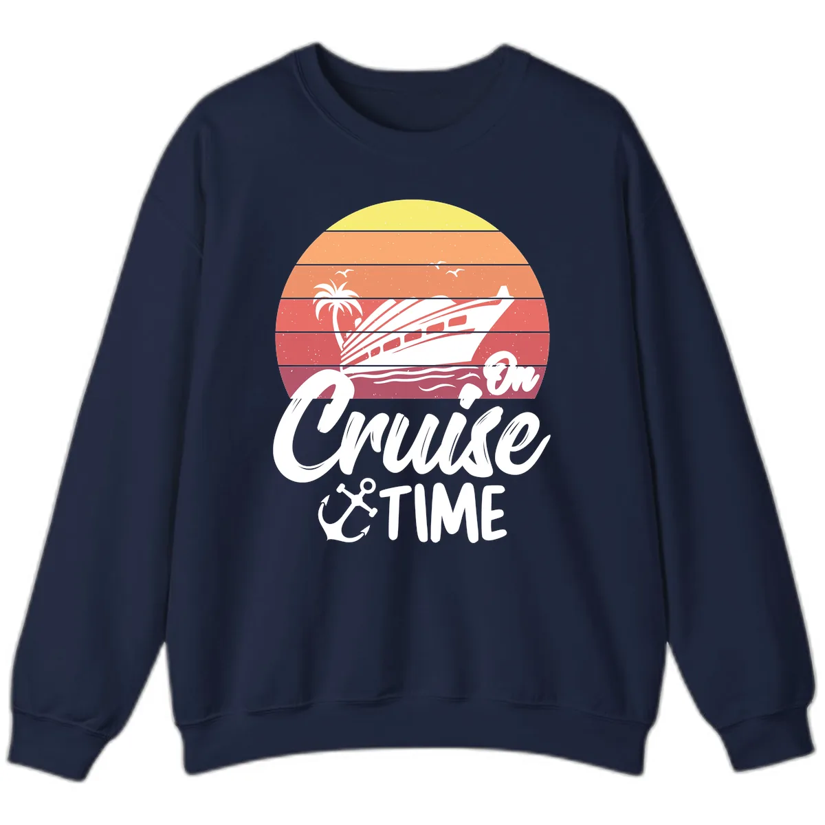 Cruise Time Sunset Vibes Sweatshirt in Navy