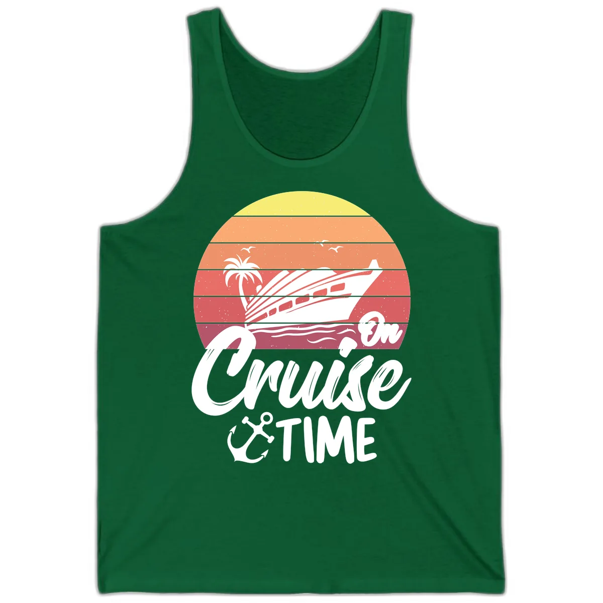 Cruise Time Sunset Vibes Tank in Kelly