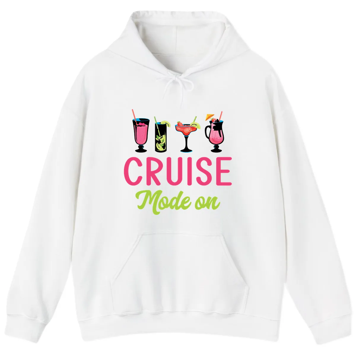 Cruise Mode On Hoodie in White