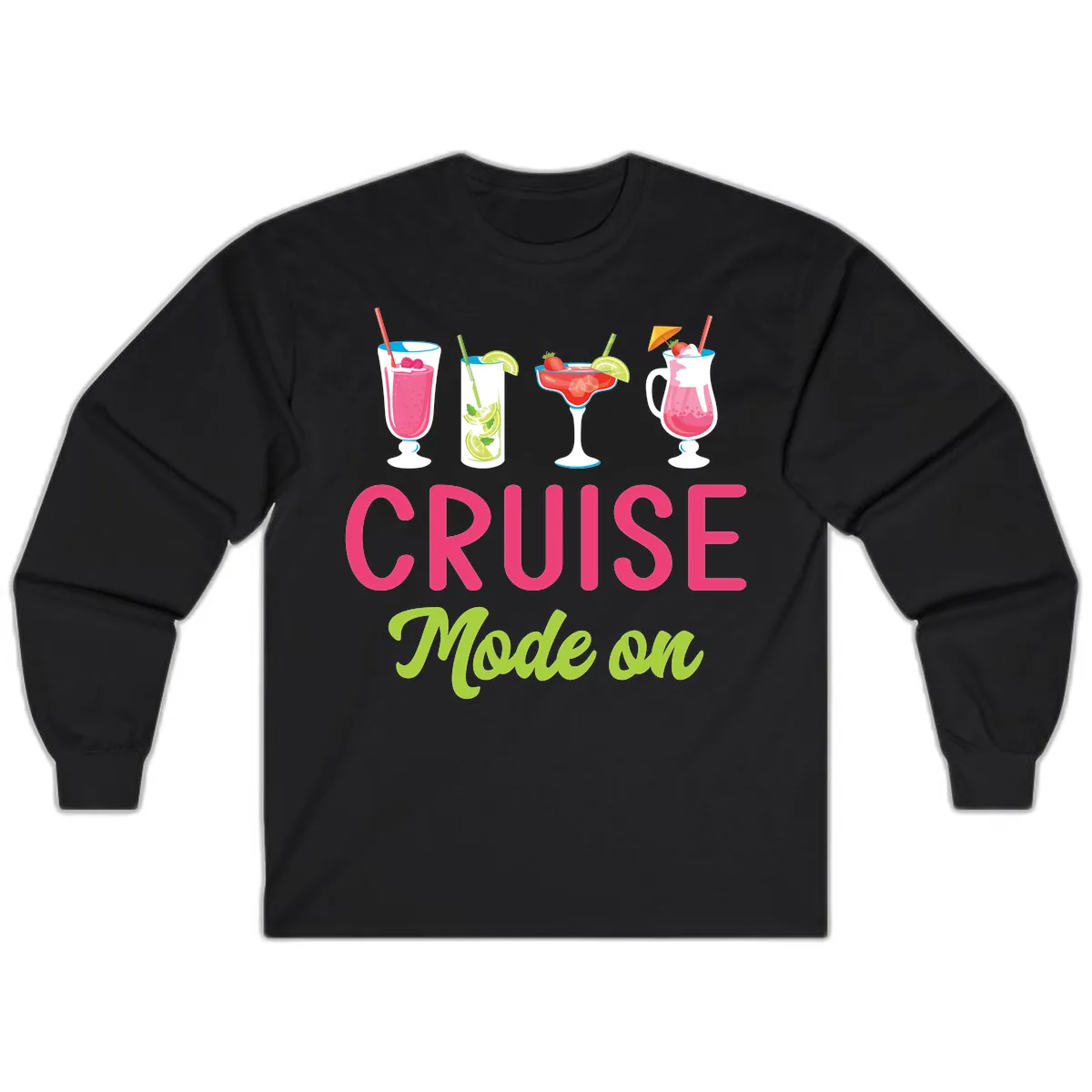 Cruise Mode On Long Sleeve in Black