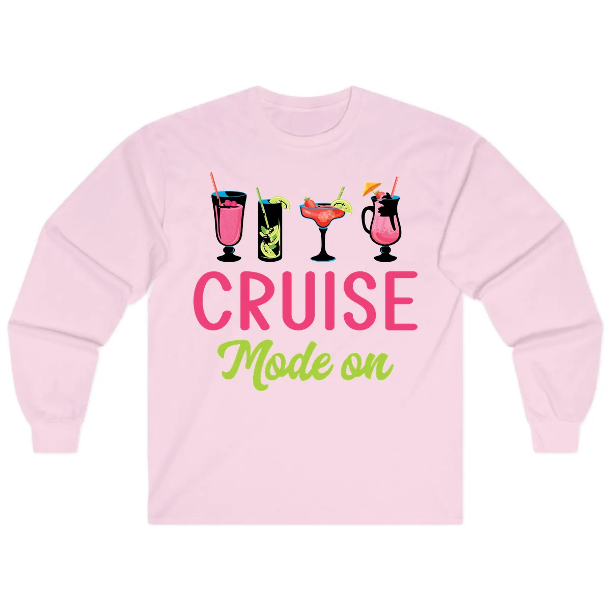 Cruise Mode On Long Sleeve in Light Pink