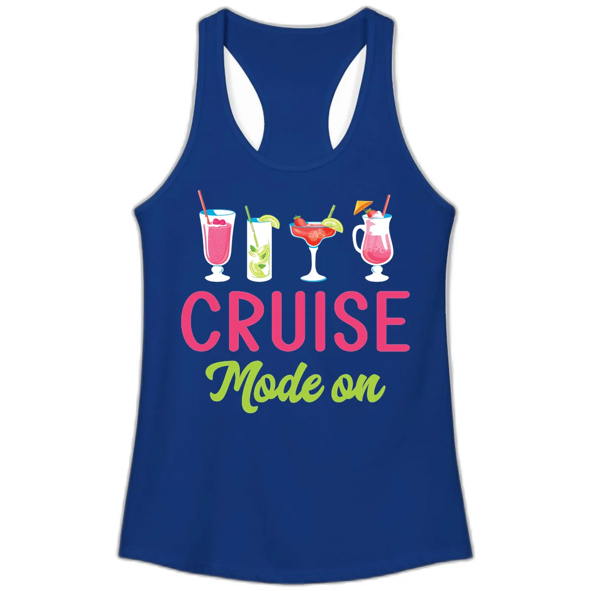 Cruise Mode On Ladies Tank in Solid Royal