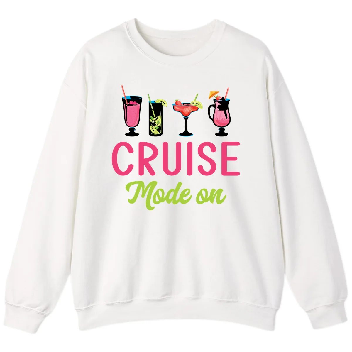 Cruise Mode On Sweatshirt in White