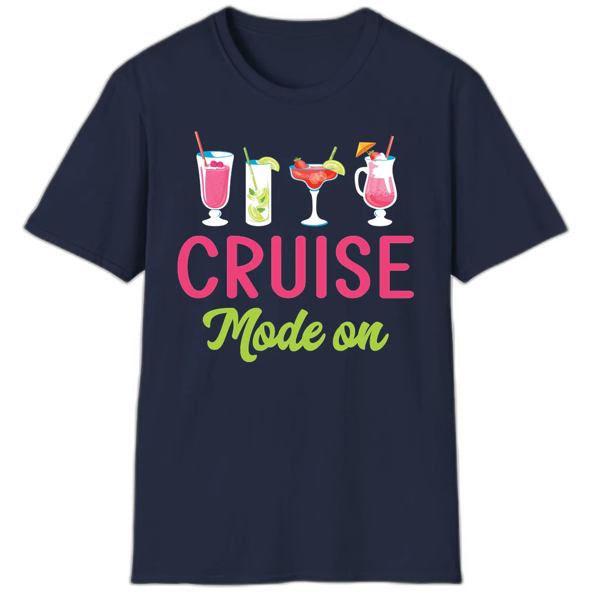 Cruise Mode On T-Shirt in Navy