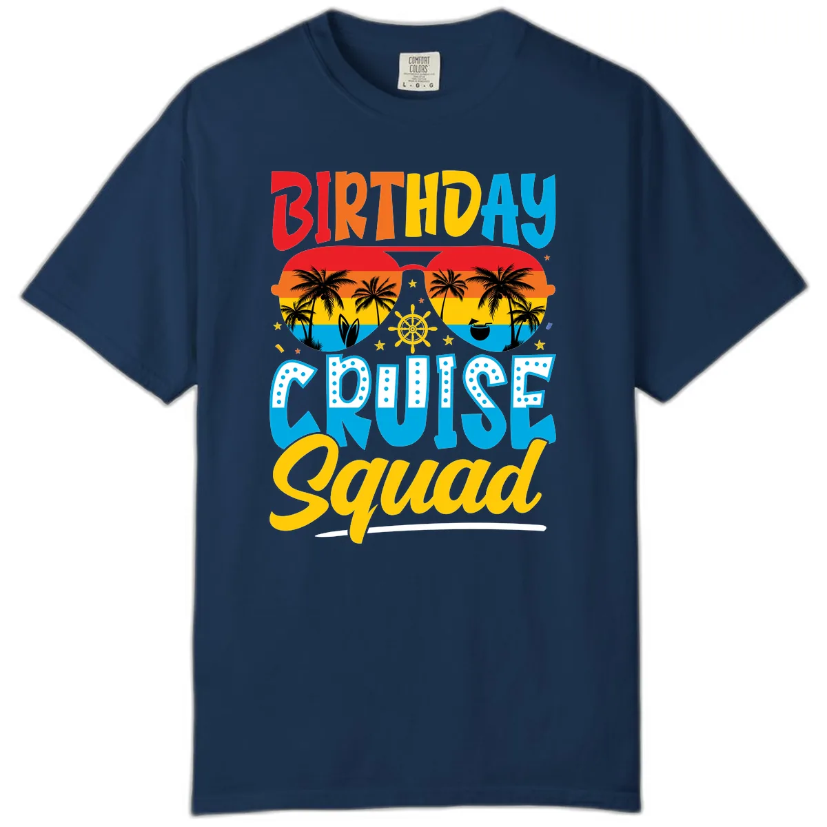 Birthday Cruise Squad Comfort Color in Navy