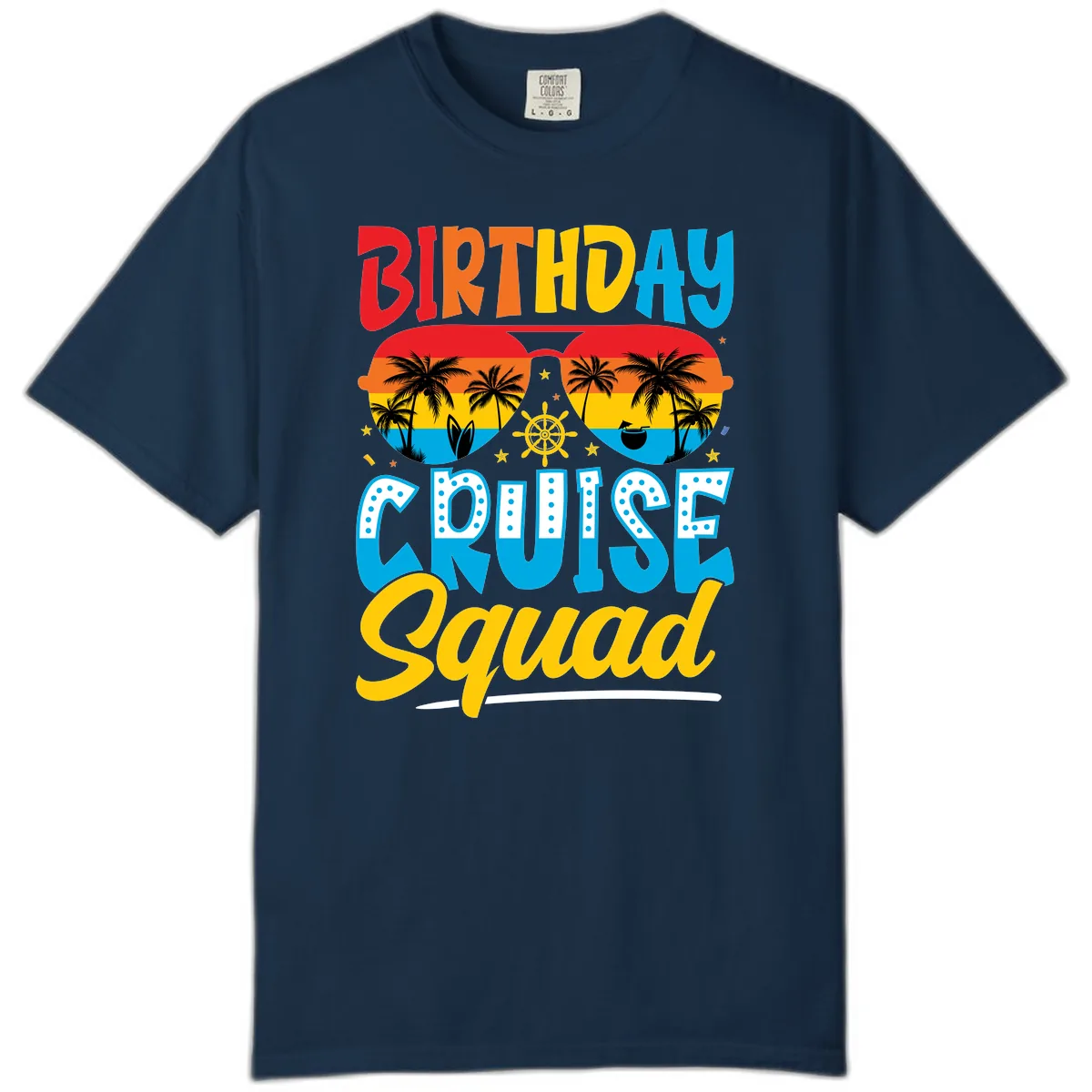 Birthday Cruise Squad Comfort Color in True Navy