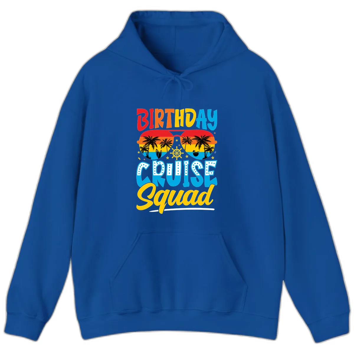 Birthday Cruise Squad Hoodie in Royal
