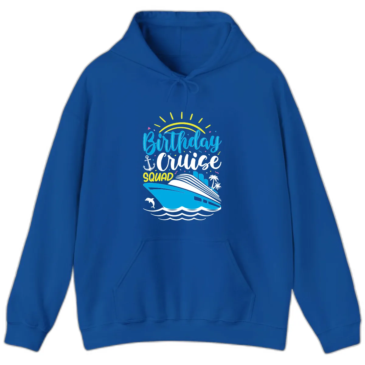Birthday Cruise Squad Hoodie in Royal